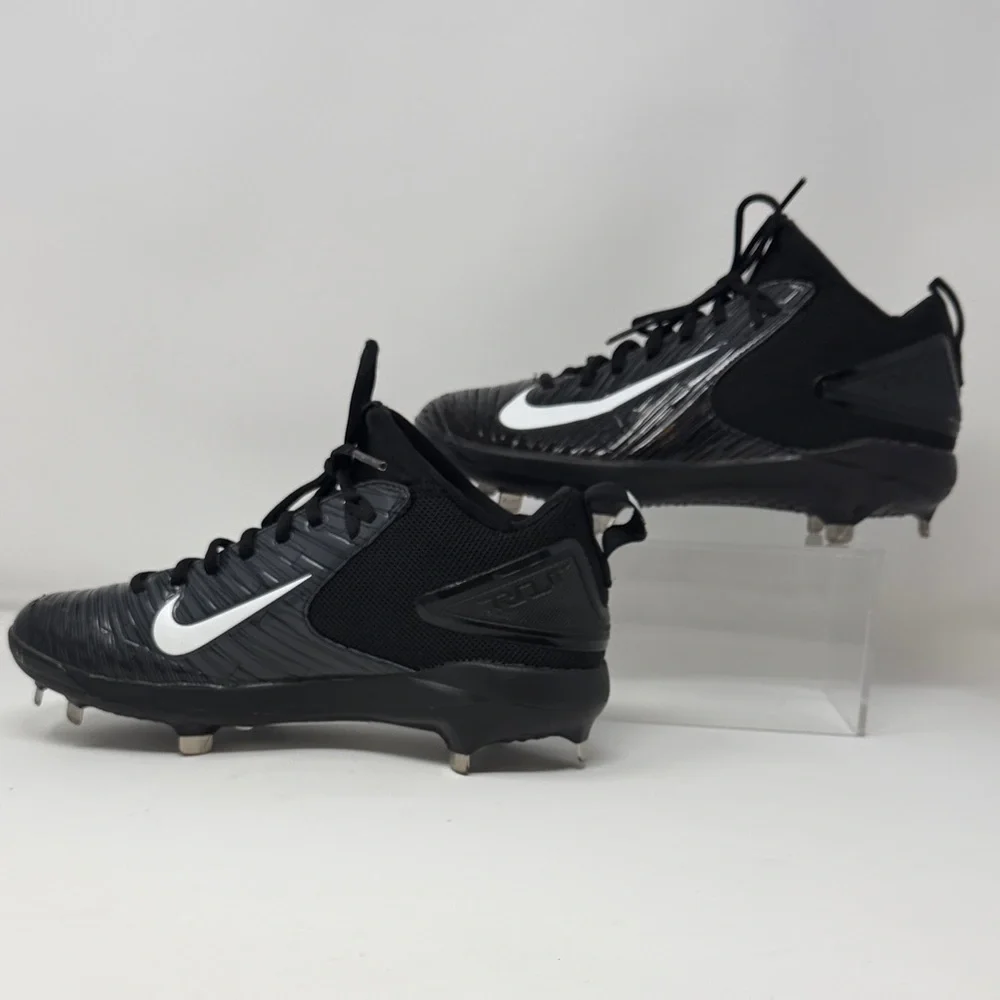 Nike Mike Trout Max Air Black and White Baseball Cleats Size 8
